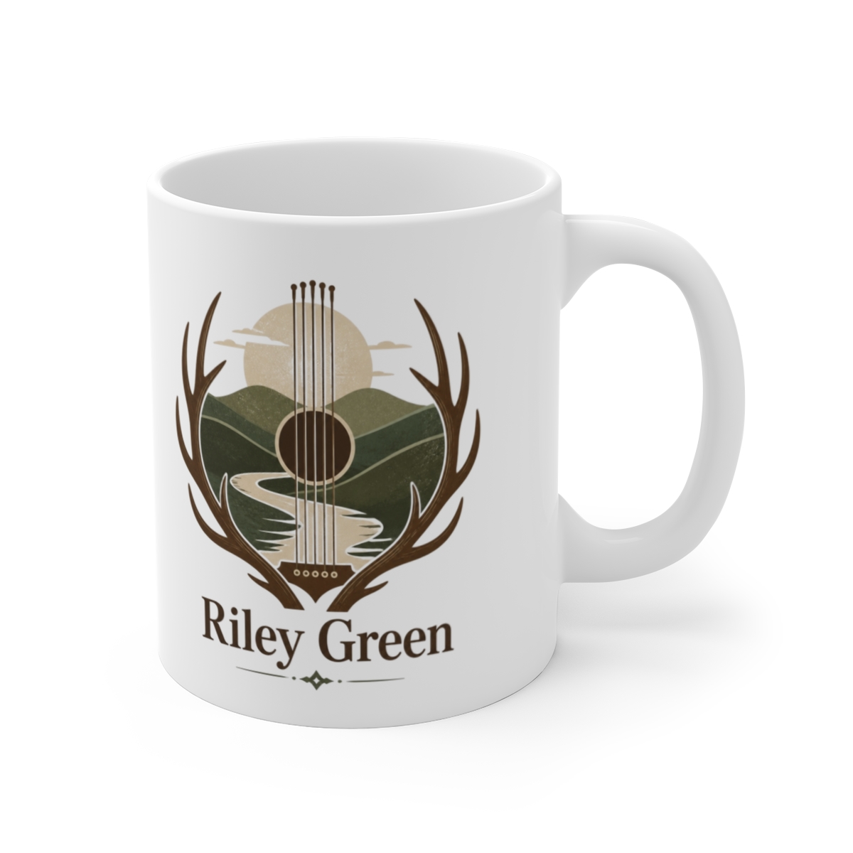 Riley Green White Mug - Official mugs merchandise