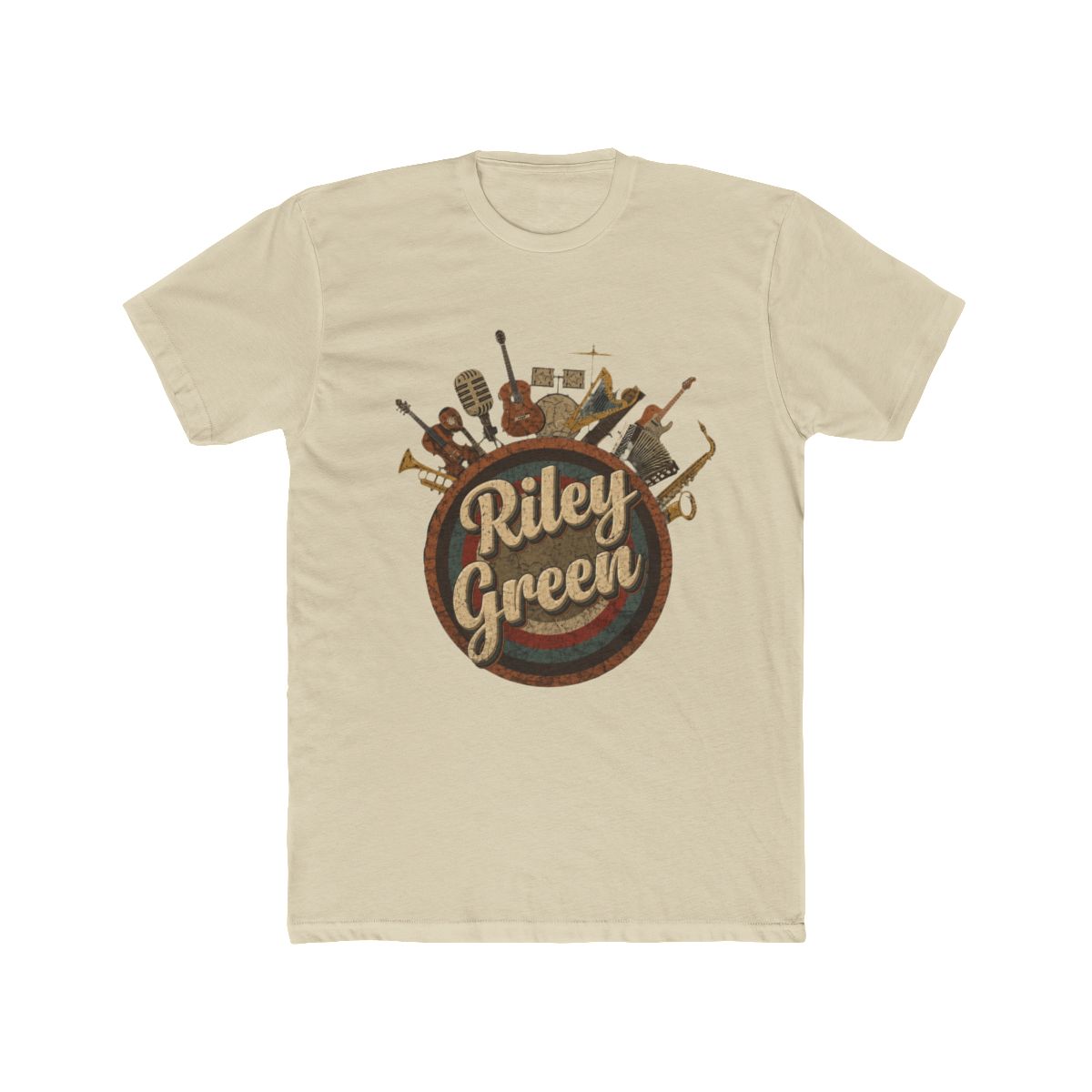 Music Tour Vintage Retro // Johnathan Riley Green T Shirt - alternate angle 4, merchandise