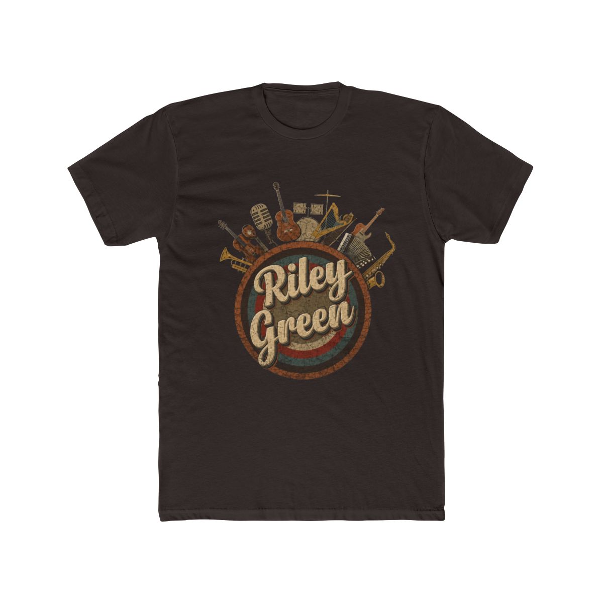 Music Tour Vintage Retro // Johnathan Riley Green T Shirt - alternate angle 3, merchandise