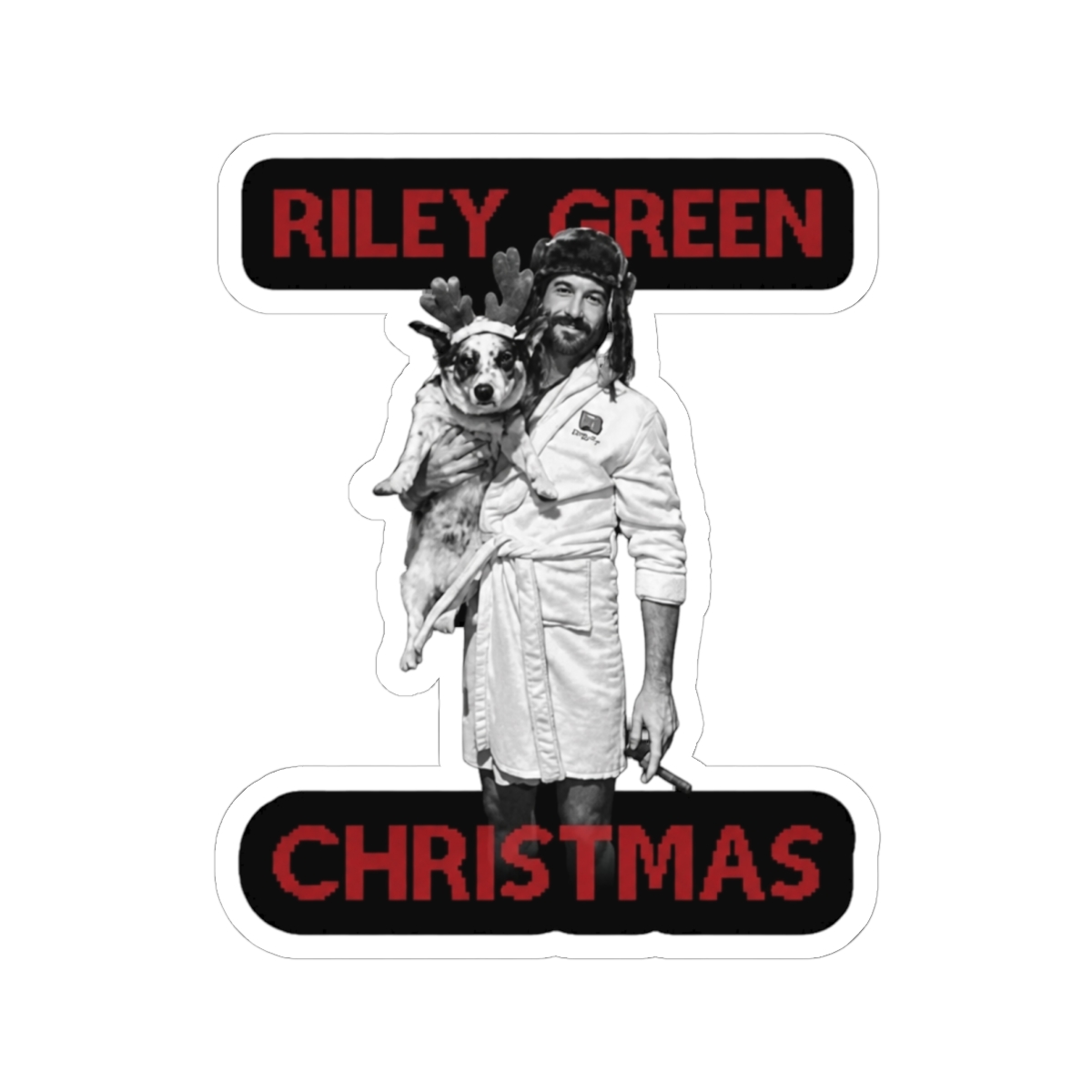 Riley-Green For Christmas Vintage Sticker | Riley Green