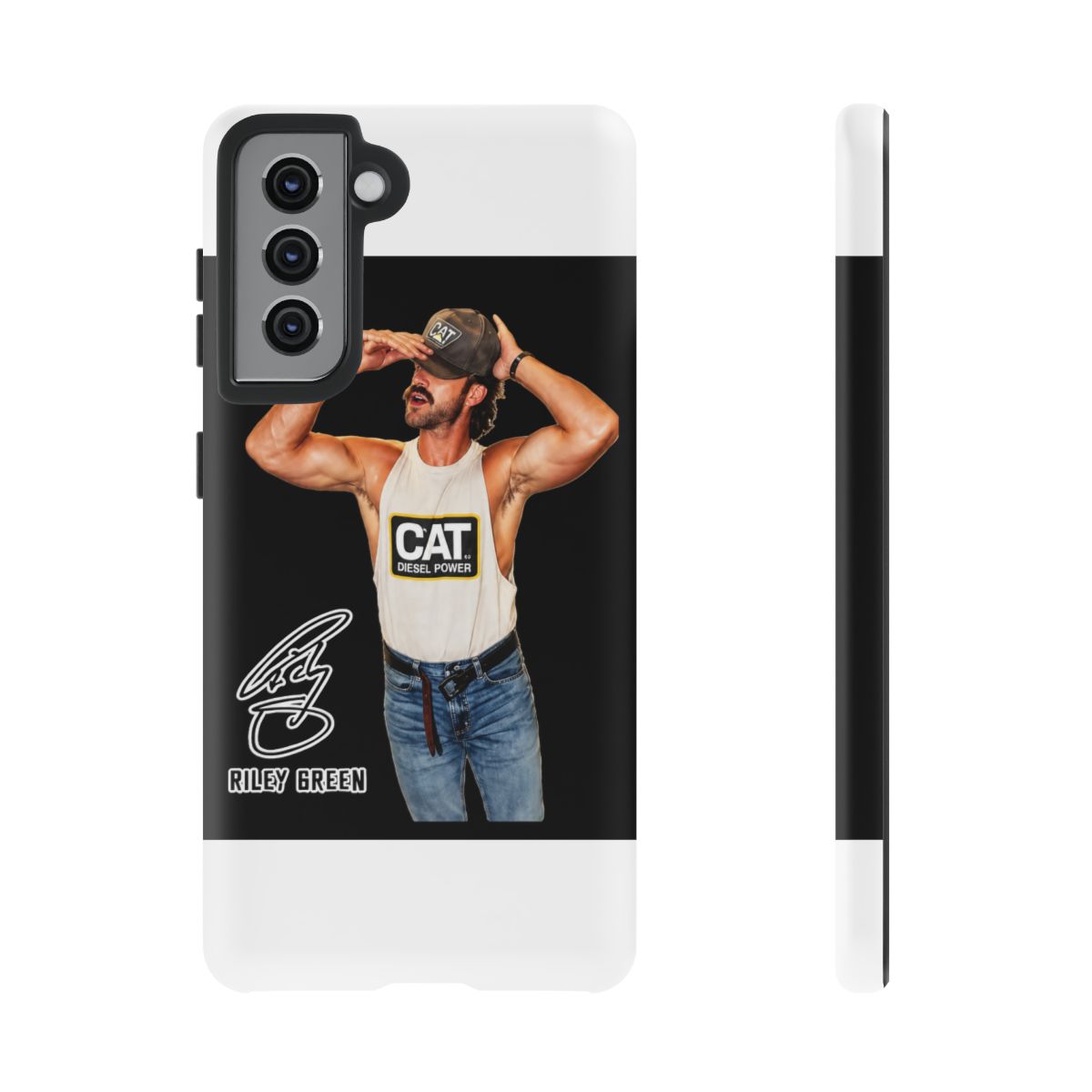 riley green - halftone Phone Case - alternate angle 1, merchandise