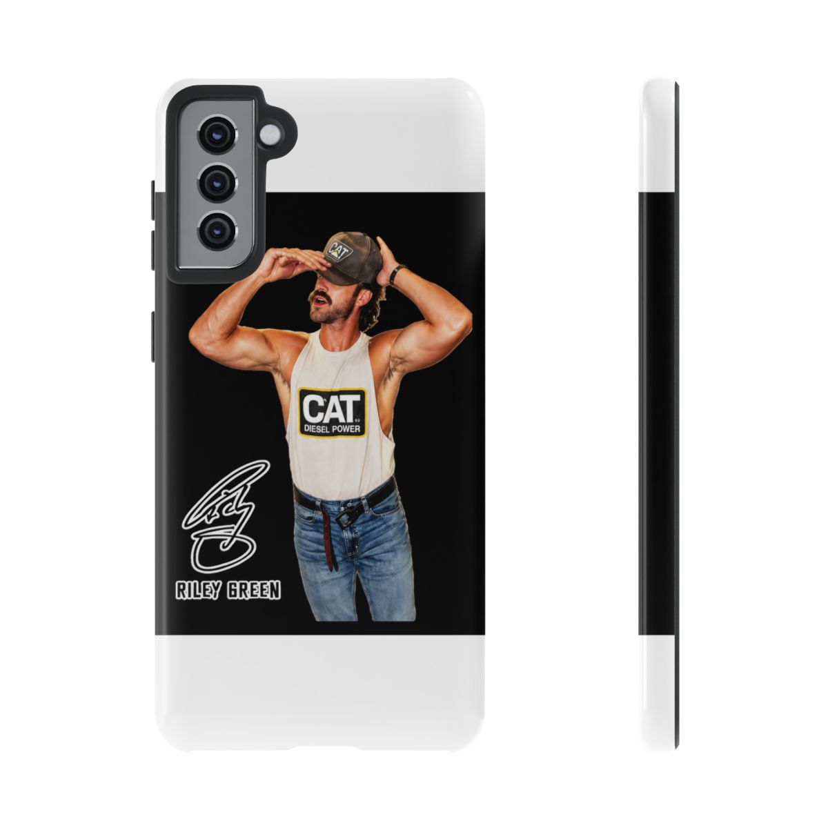 riley green - halftone Phone Case - alternate angle 2, merchandise